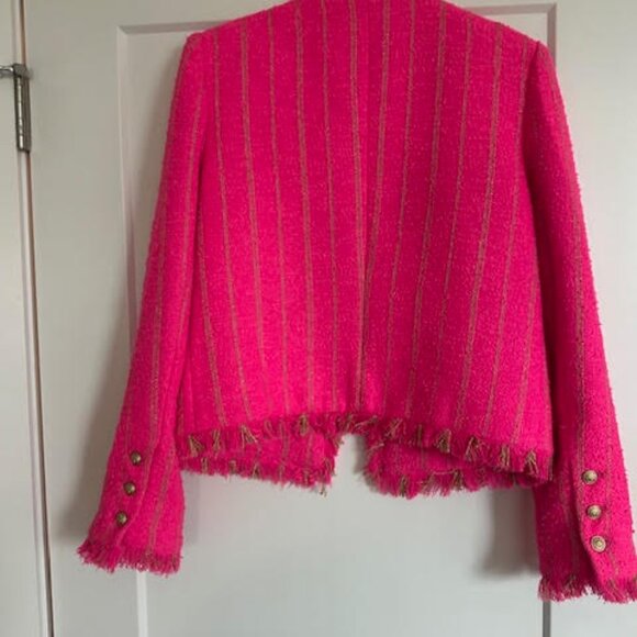 NEW, L'Agence Tinlee Jacket in Pink and Gold Size 2 - Picture 7 of 7